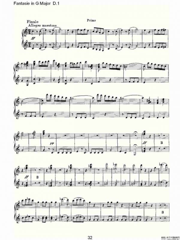 Fantasie in G Major D.1（G大调幻想曲D.1）