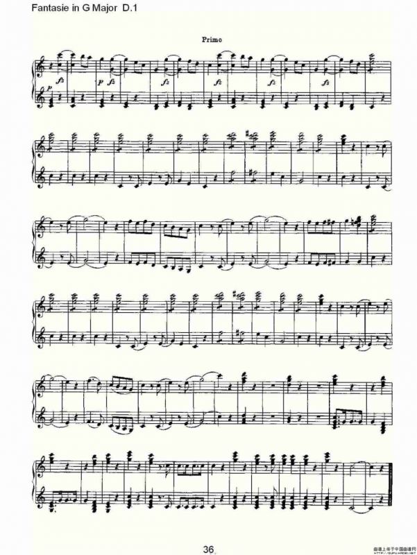 Fantasie in G Major D.1（G大调幻想曲D.1）