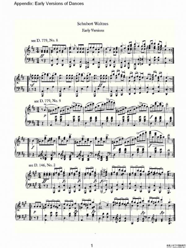 Appendix: Early Versions of Dances（附录： 早期的舞曲译本）