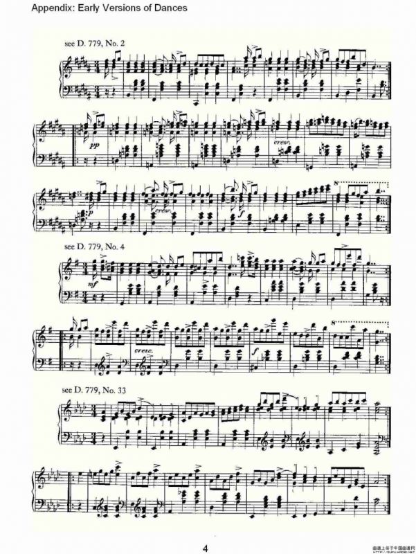 Appendix: Early Versions of Dances（附录： 早期的舞曲译本）