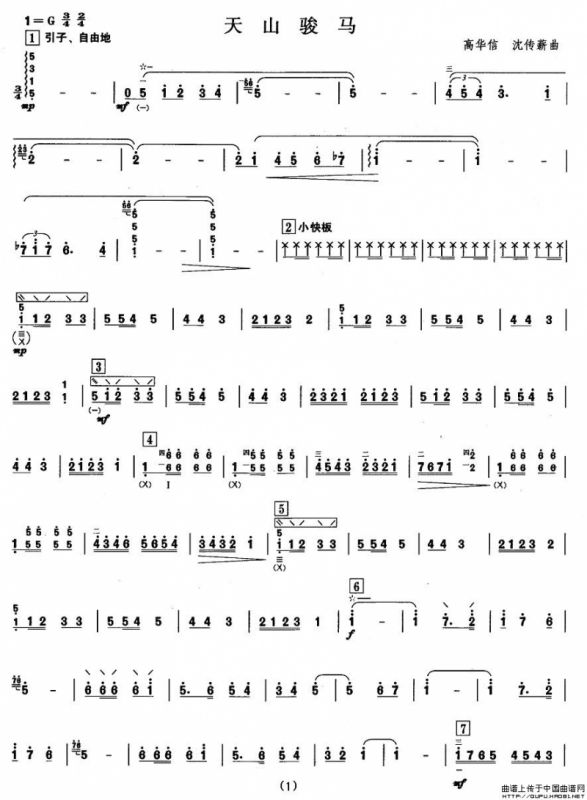 柳琴考级曲目四级：天山骏马