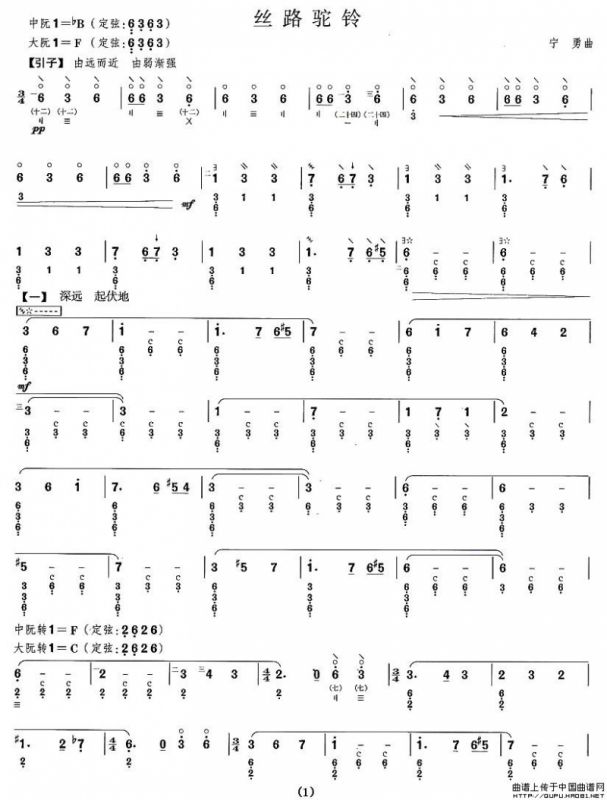 丝路驼铃（阮谱）