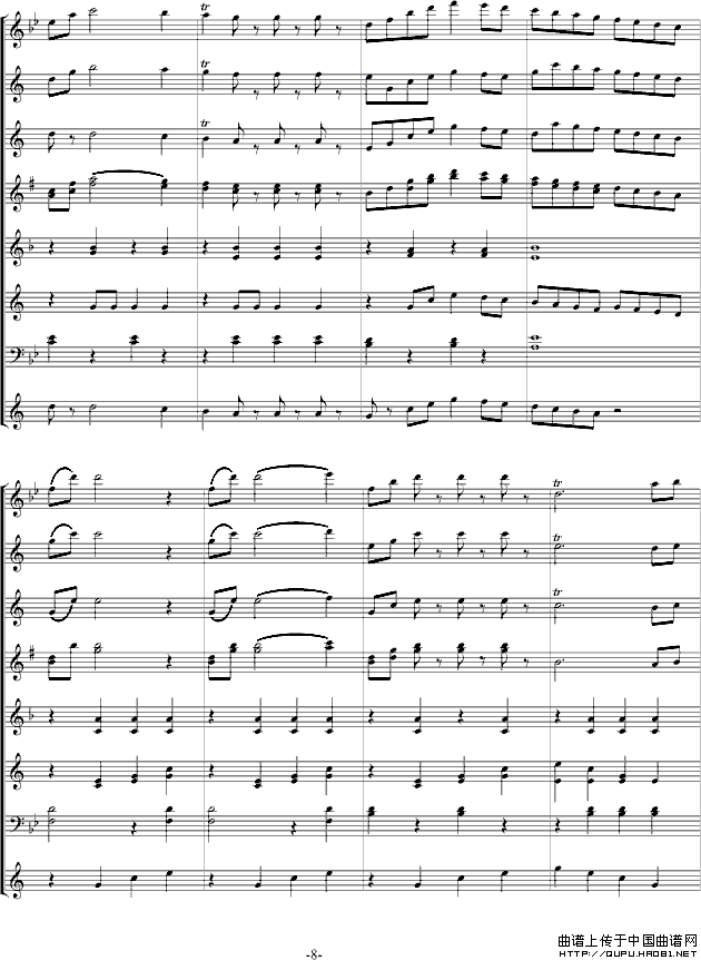 拉德斯基进行曲（管乐总谱、寒风编配版）
