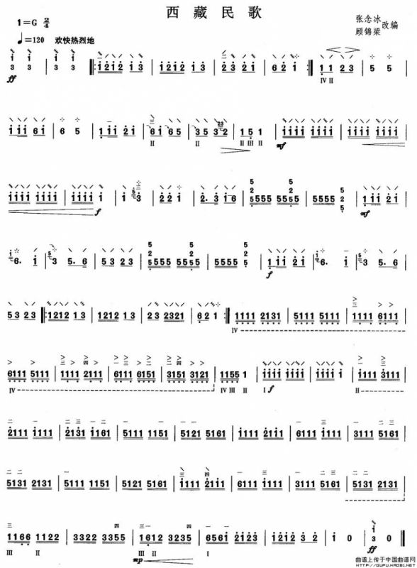 柳琴考级曲目二级：西藏民歌