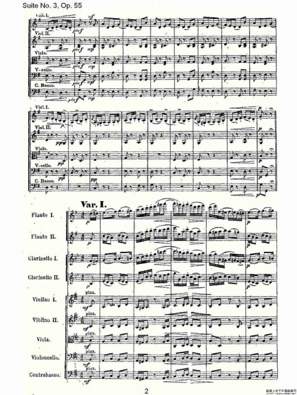 Suite No. 3, Op.55 第三套曲,Op.55第四乐章第一部（一）