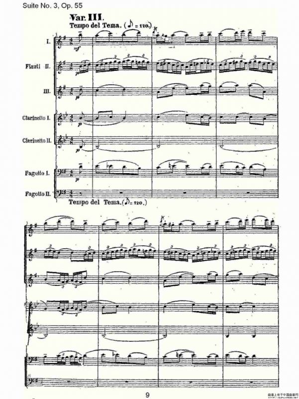 Suite No. 3, Op.55 第三套曲,Op.55第四乐章第一部（一）