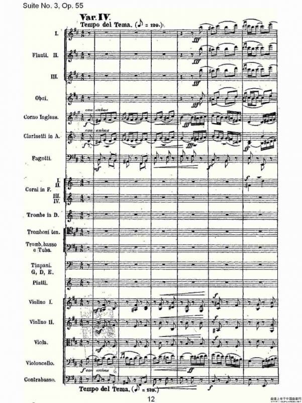 Suite No. 3, Op.55 第三套曲,Op.55第四乐章第一部（一）