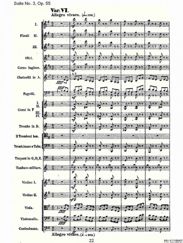 Suite No. 3, Op.55 第三套曲,Op.55第四乐章第一部（一）