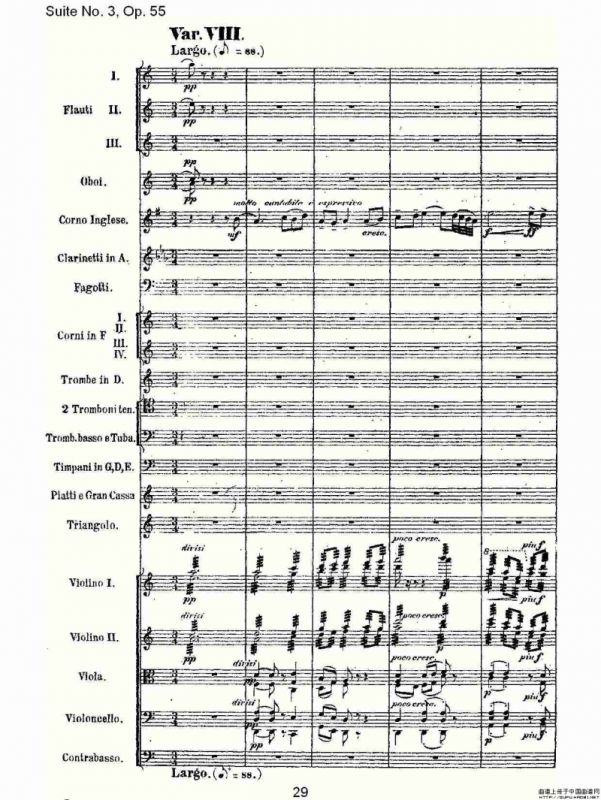 Suite No. 3, Op.55 第三套曲,Op.55第四乐章第一部（一）