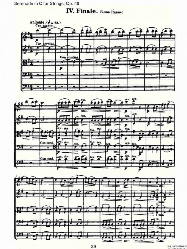 Serenade in C for Strings, Op.48 C调弦乐小夜曲，Op.48（二）