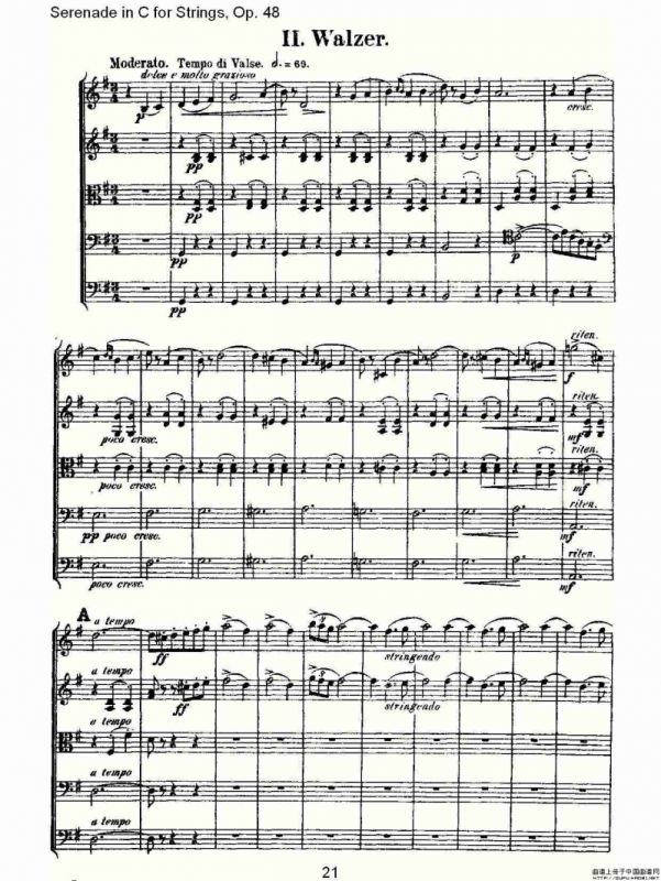 Serenade in C for Strings, Op.48 C调弦乐小夜曲，Op.48（一）