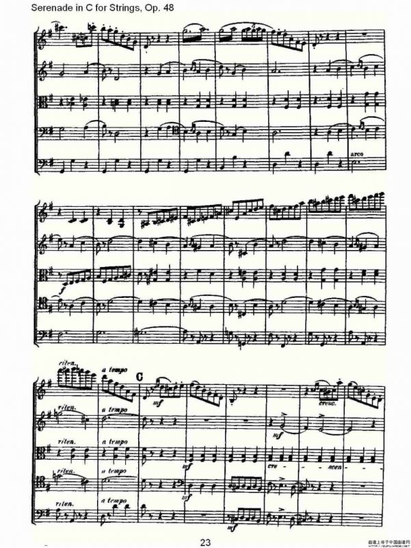 Serenade in C for Strings, Op.48 C调弦乐小夜曲，Op.48（一）