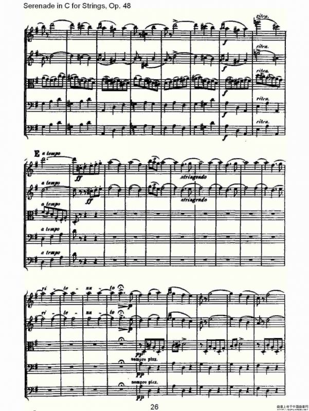 Serenade in C for Strings, Op.48 C调弦乐小夜曲，Op.48（一）