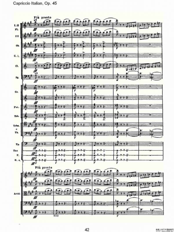 Capriccio Italian, Op. 45 意大利幻想曲, Op. 45