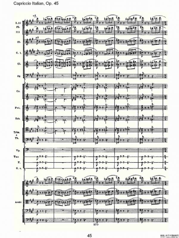 Capriccio Italian, Op. 45 意大利幻想曲, Op. 45