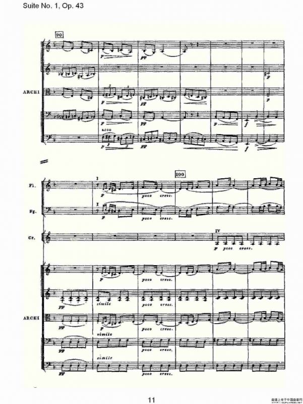 Suite No.1, Op.43 第一套曲,Op.43第三乐章
