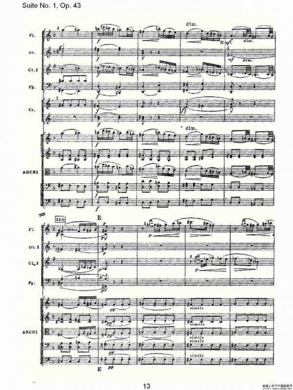 Suite No.1, Op.43 第一套曲,Op.43第三乐章