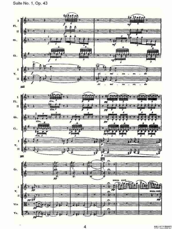 Suite No.1, Op.43 第一套曲,Op.43第一乐章（一）