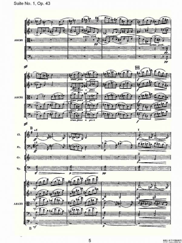 Suite No.1, Op.43 第一套曲,Op.43第一乐章（一）