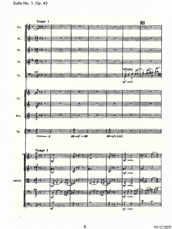 Suite No.1, Op.43 第一套曲,Op.43第一乐章（一）