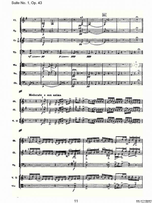 Suite No.1, Op.43 第一套曲,Op.43第一乐章（一）