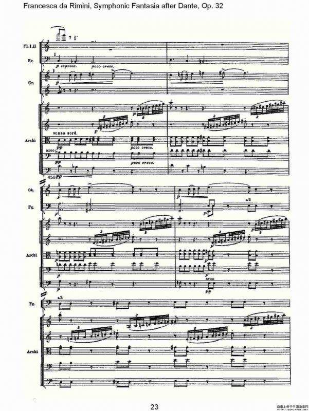 Francesca da Rimini, 但丁幻想曲Op.32 第二部（一）