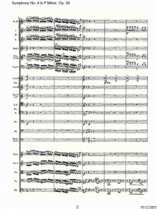 F小调第四交响曲, Op. 36 第四乐章（一）