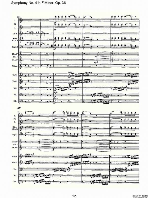 F小调第四交响曲, Op. 36 第四乐章（一）