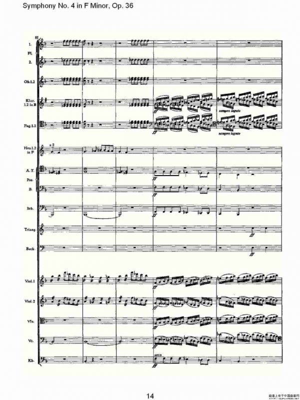 F小调第四交响曲, Op. 36 第四乐章（一）