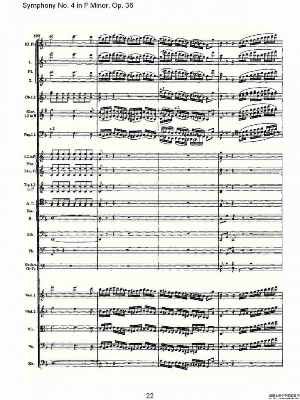 F小调第四交响曲, Op. 36 第四乐章（一）