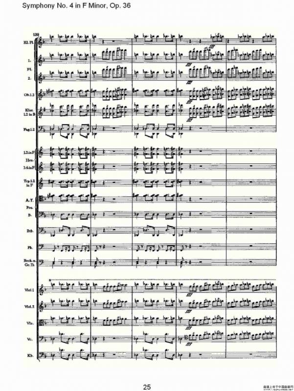 F小调第四交响曲, Op. 36 第四乐章（一）