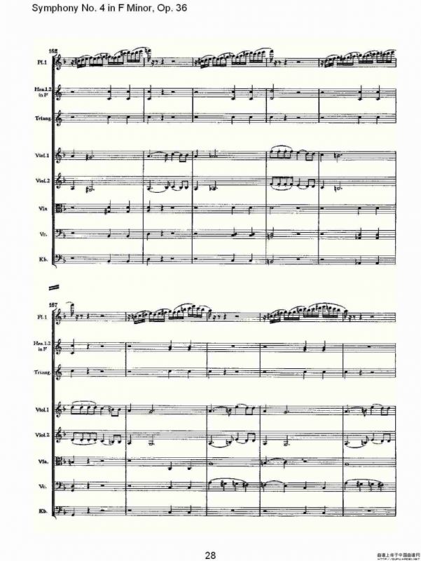 F小调第四交响曲, Op. 36 第四乐章（一）