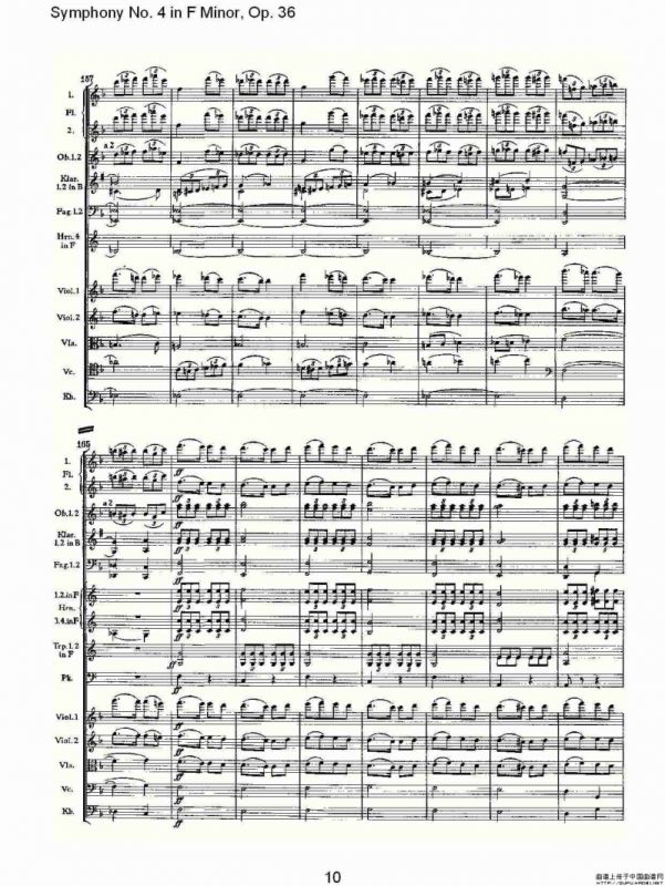 F小调第四交响曲, Op. 36 第二乐章