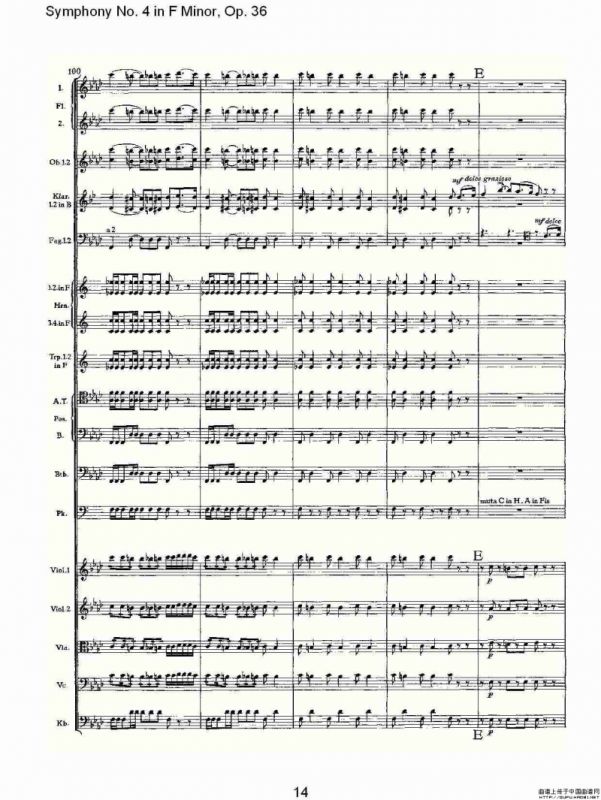 F小调第四交响曲, Op. 36 第一乐章（一）
