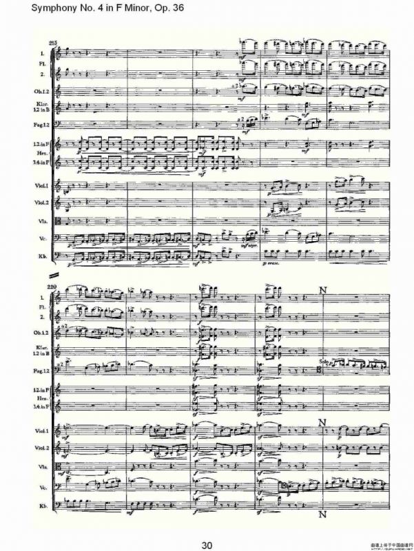 F小调第四交响曲, Op. 36 第一乐章（一）