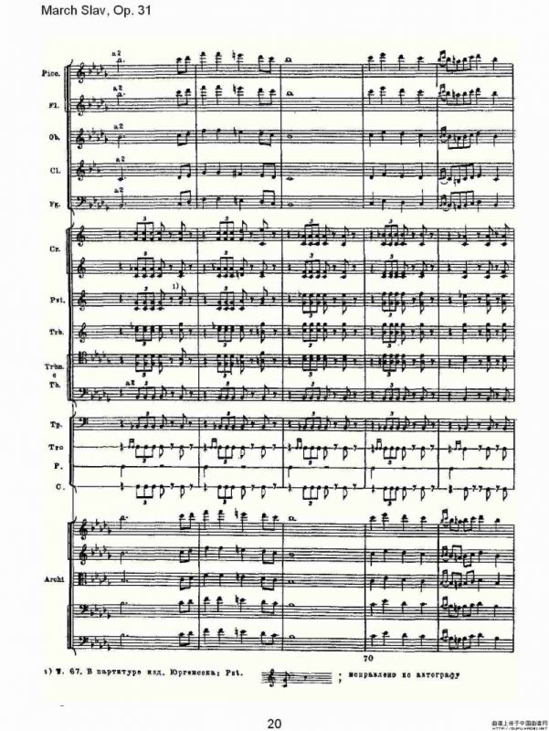 March Slav, Op.31 斯拉夫进行曲，Op.31（一）