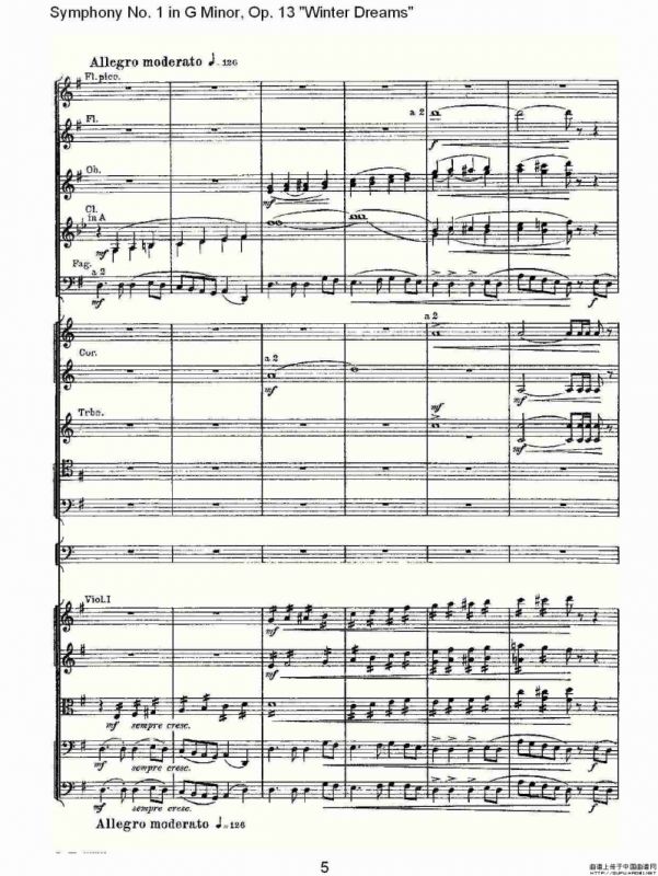 G小调第一交响曲, Op.13 冬天的梦幻Op.13第四乐章（一）