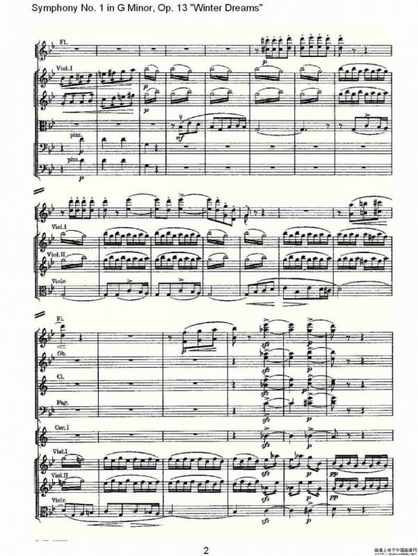 G小调第一交响曲, Op.13 冬天的梦幻Op.13第一乐章（一）