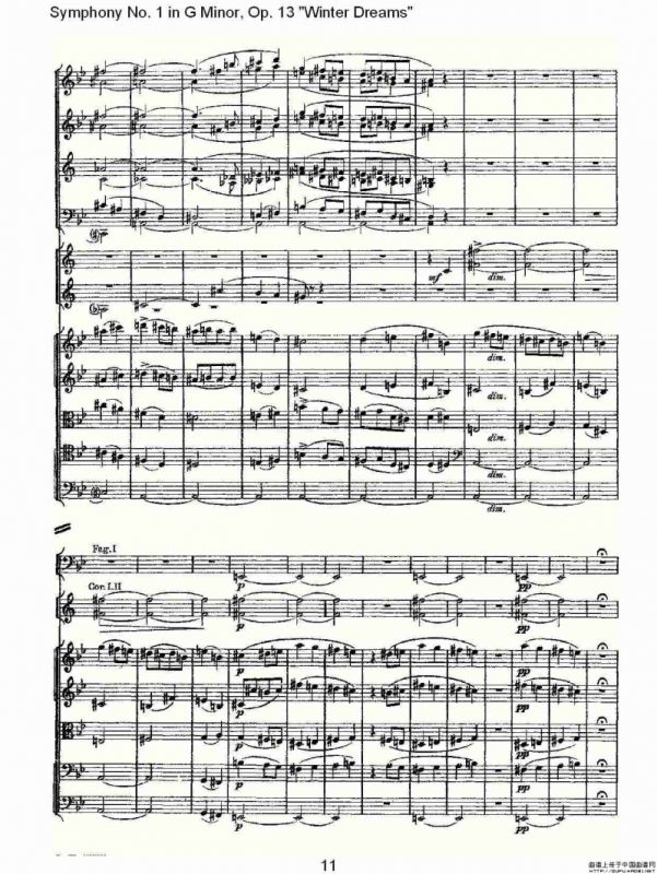 G小调第一交响曲, Op.13 冬天的梦幻Op.13第一乐章（一）