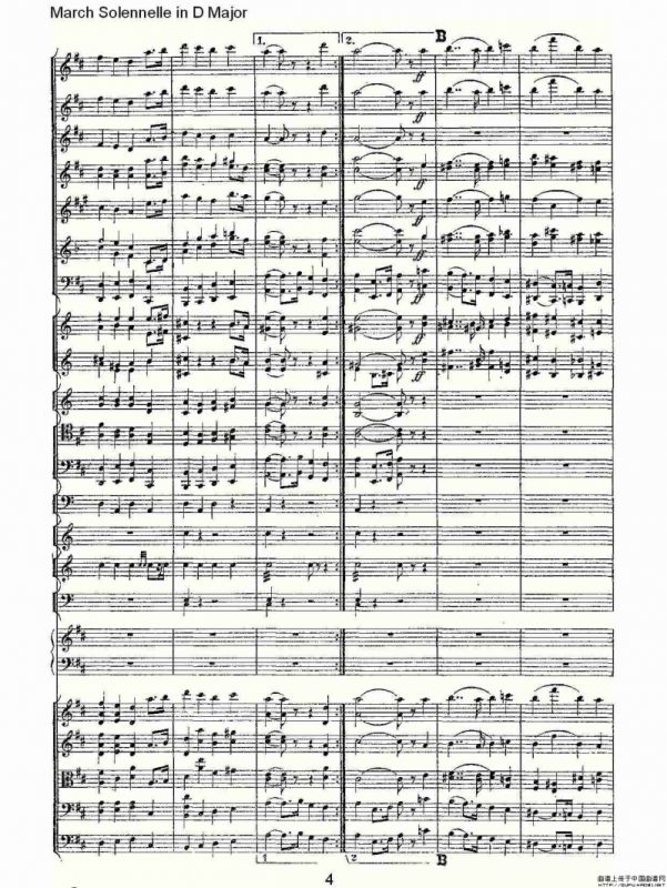 March Solennelle in D Major D大调军管乐