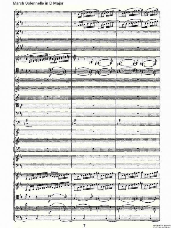 March Solennelle in D Major D大调军管乐