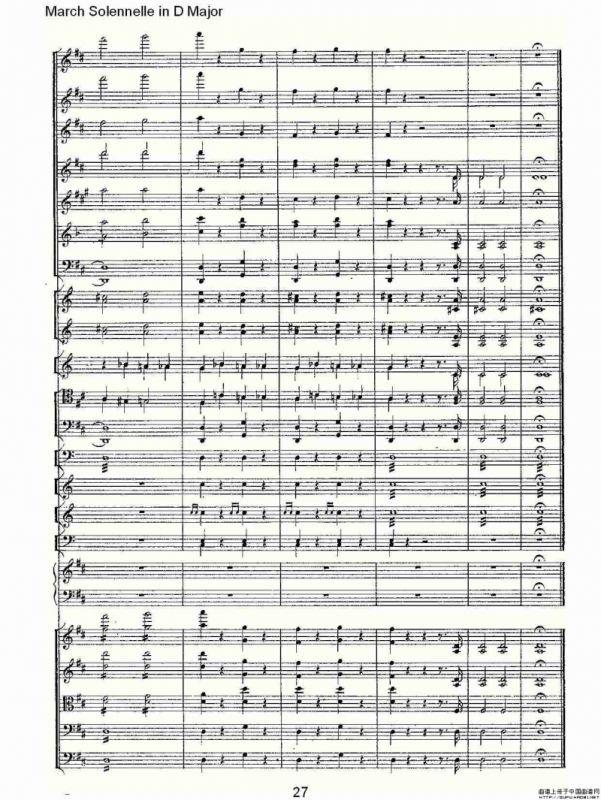 March Solennelle in D Major D大调军管乐
