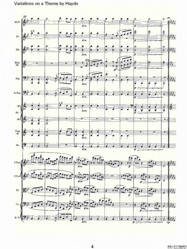 Variations on a Theme by Haydn 海顿主旋律变奏曲（一）