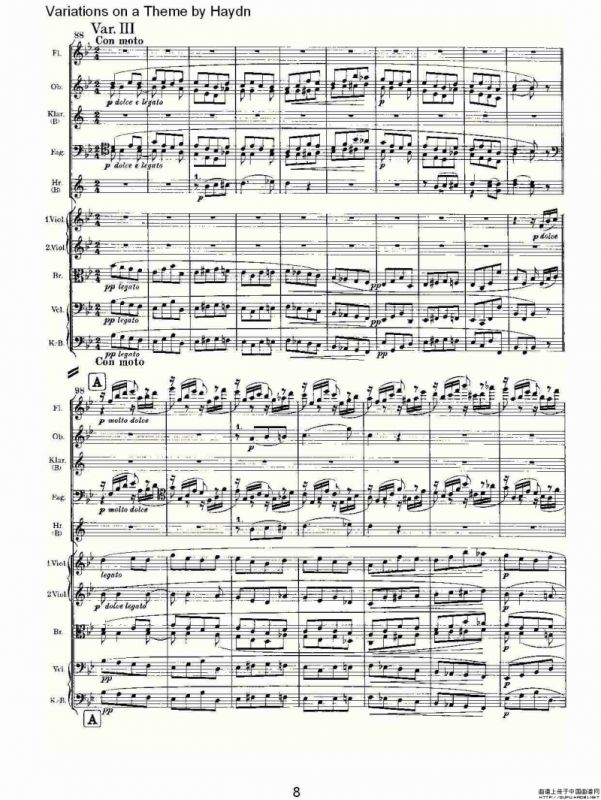 Variations on a Theme by Haydn 海顿主旋律变奏曲（一）