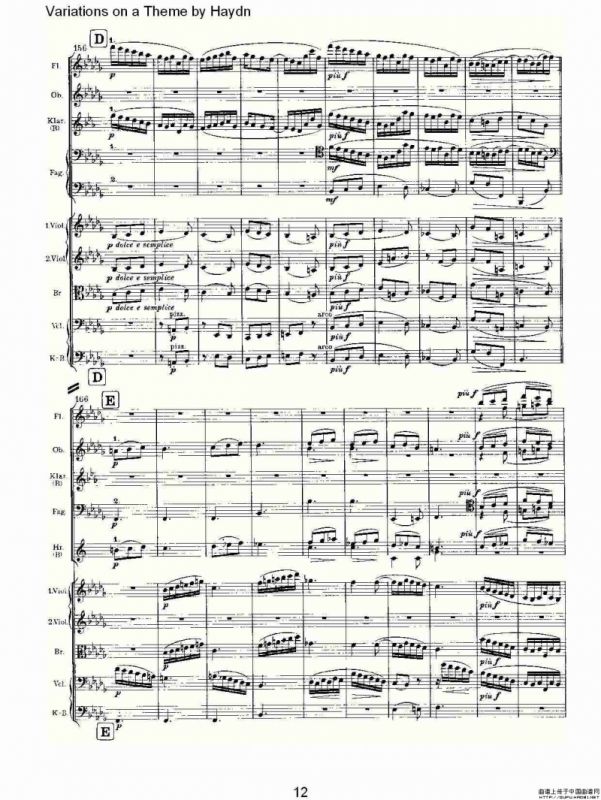 Variations on a Theme by Haydn 海顿主旋律变奏曲（一）
