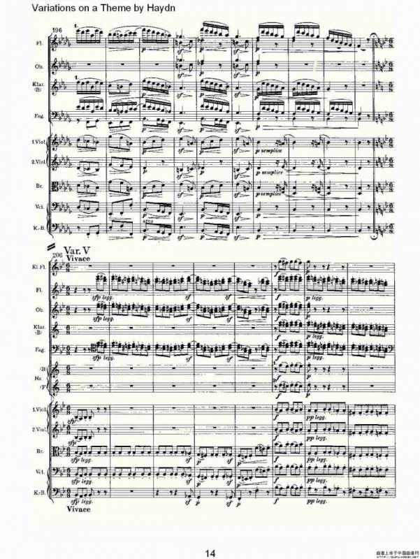 Variations on a Theme by Haydn 海顿主旋律变奏曲（一）