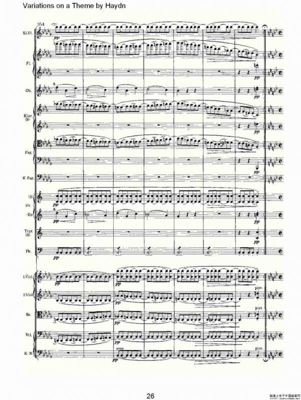 Variations on a Theme by Haydn 海顿主旋律变奏曲（一）