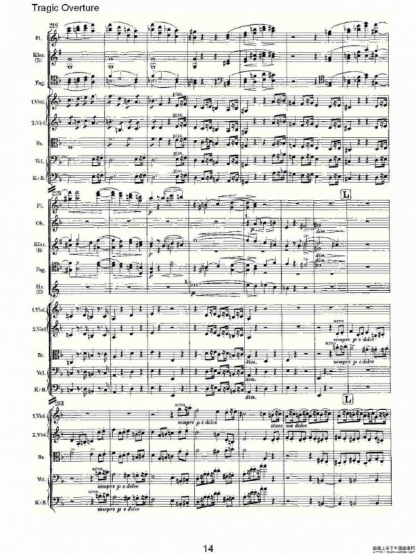 Tragic Overture 悲惨的前奏曲