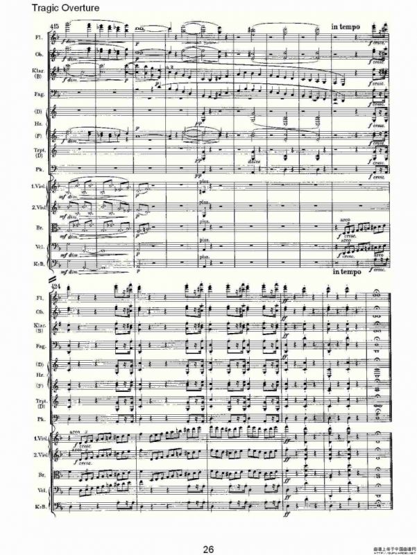 Tragic Overture 悲惨的前奏曲