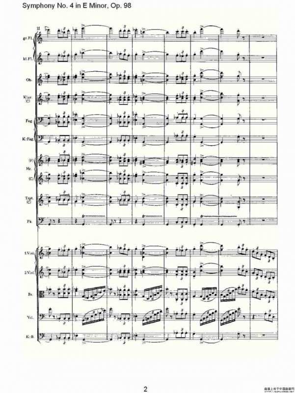 E小调第四交响曲, Op.98 第三乐章